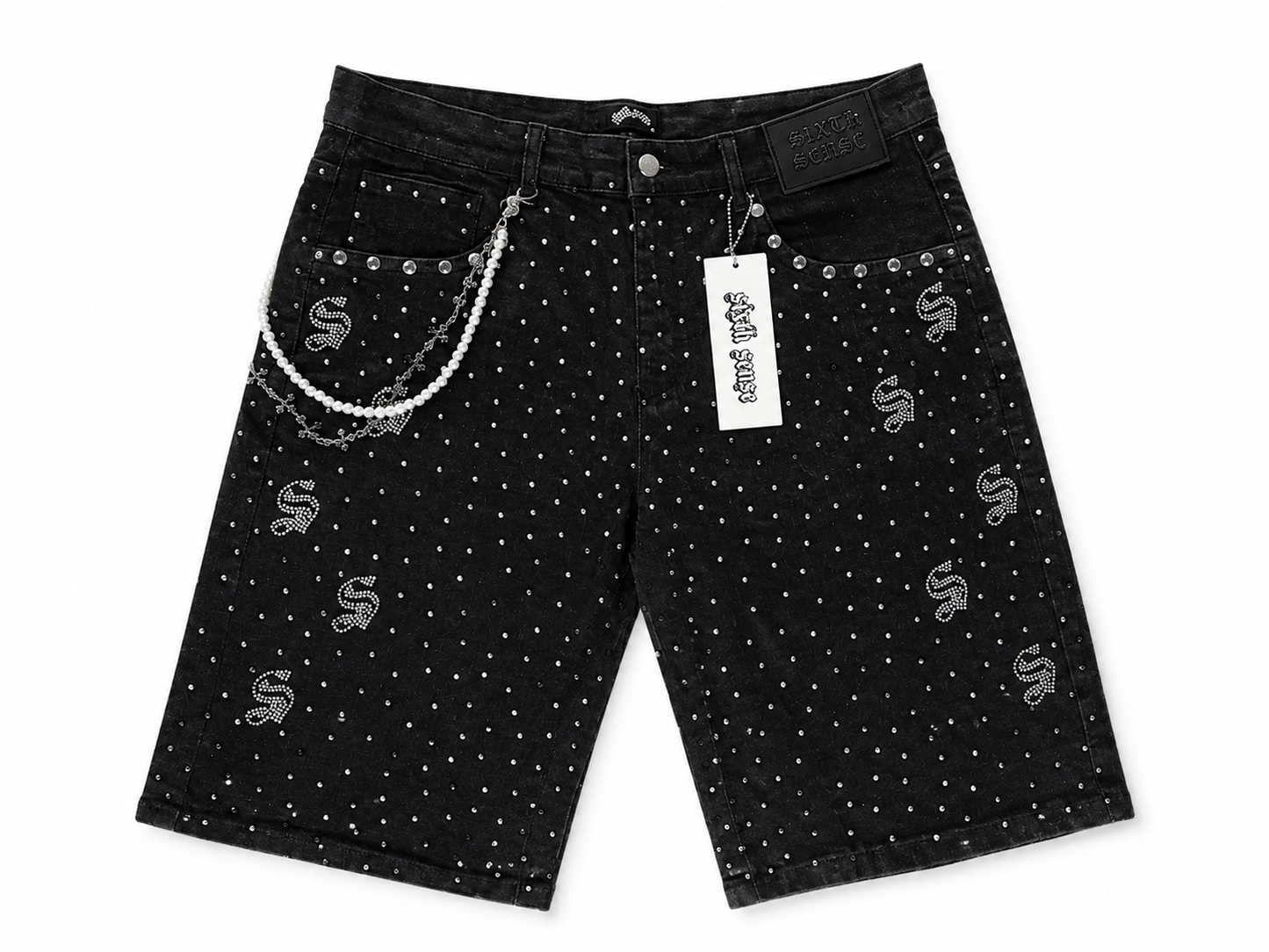 Rhinestones Jorts