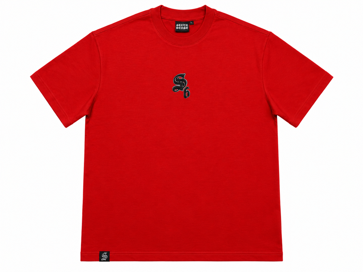 Red Embroidery Tee