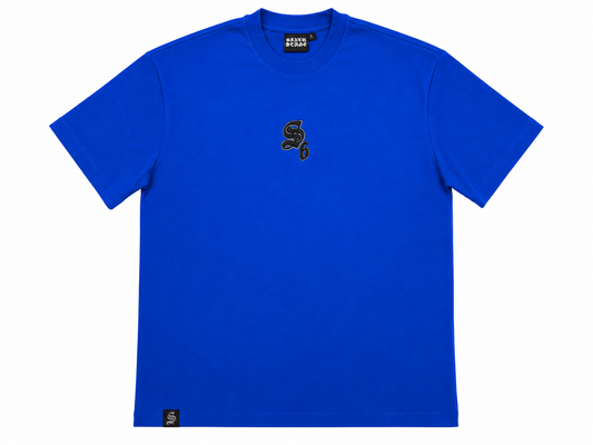 Blue Embroidery Tee